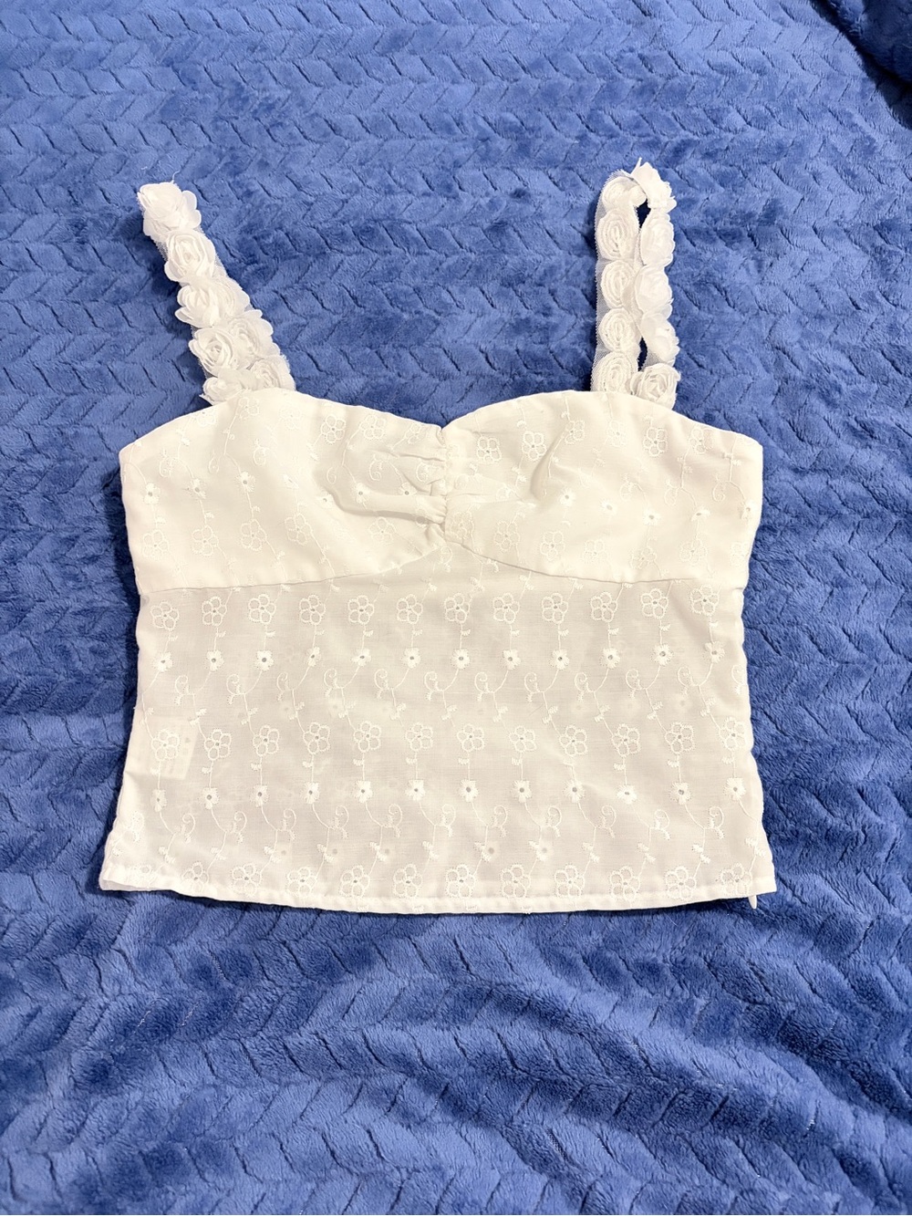 Princess Polly Eyelet Top ☁️🤍
